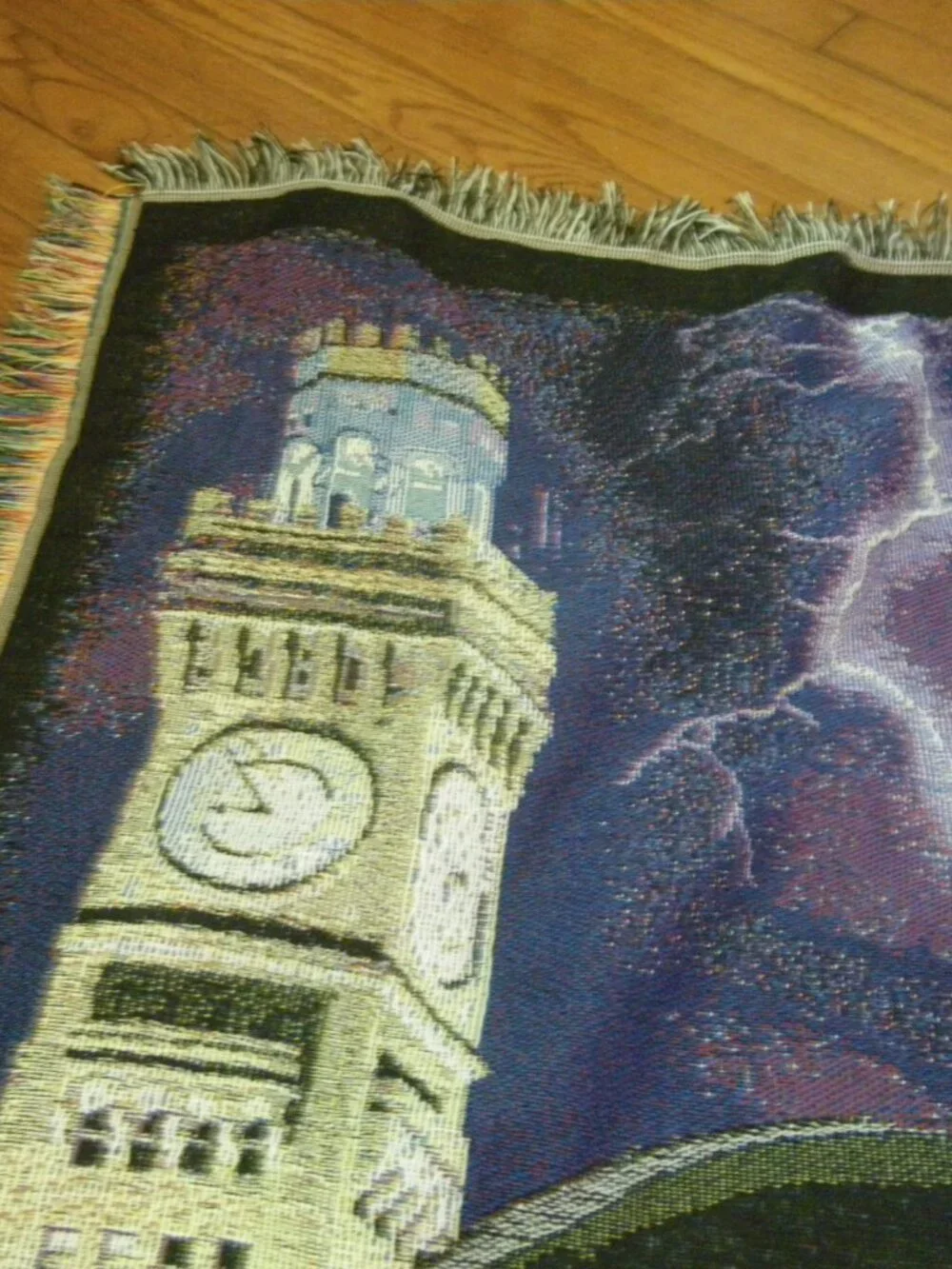 Baltimore Ravens NFL Football Throw Blanket Fringe Edges Tailgating Stadium